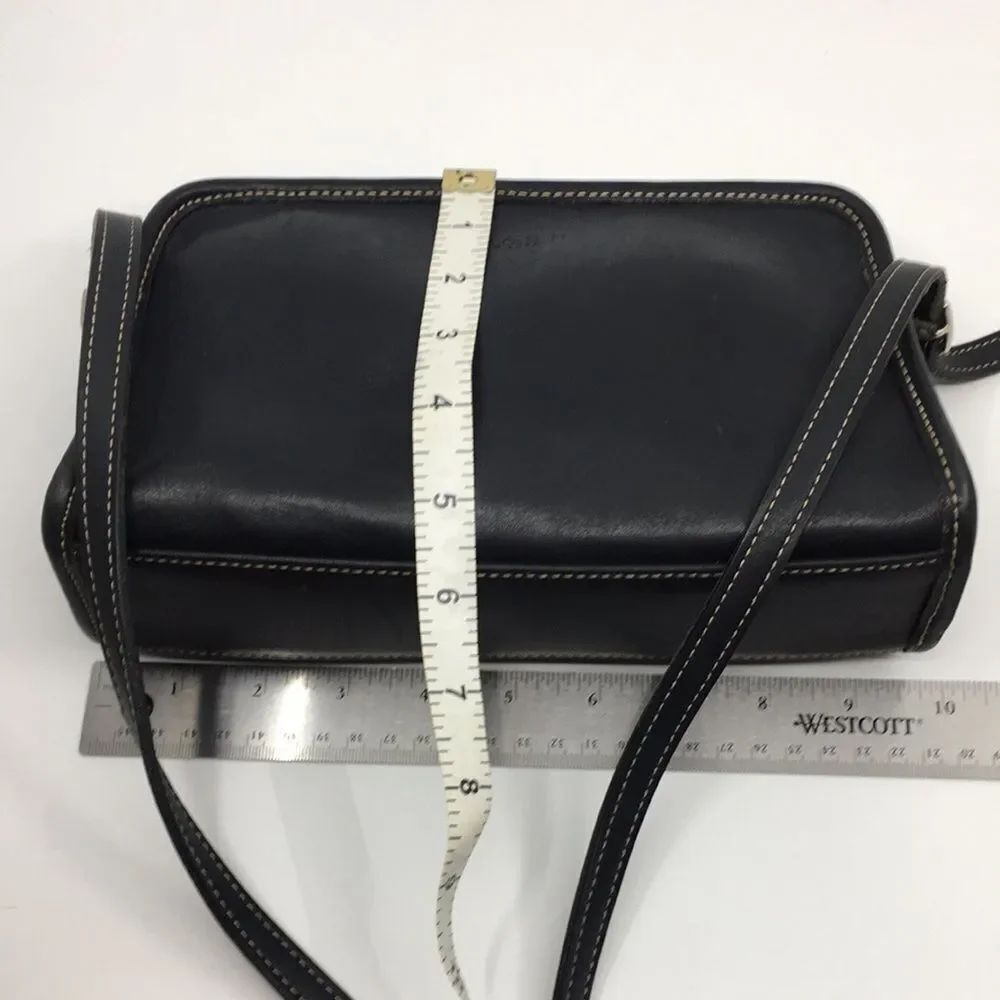 Coach Vintage 1999 Black Mimosa Zip Leather Crossbody Camera Bag - 9” x 5.5” - Picture 16 of 17